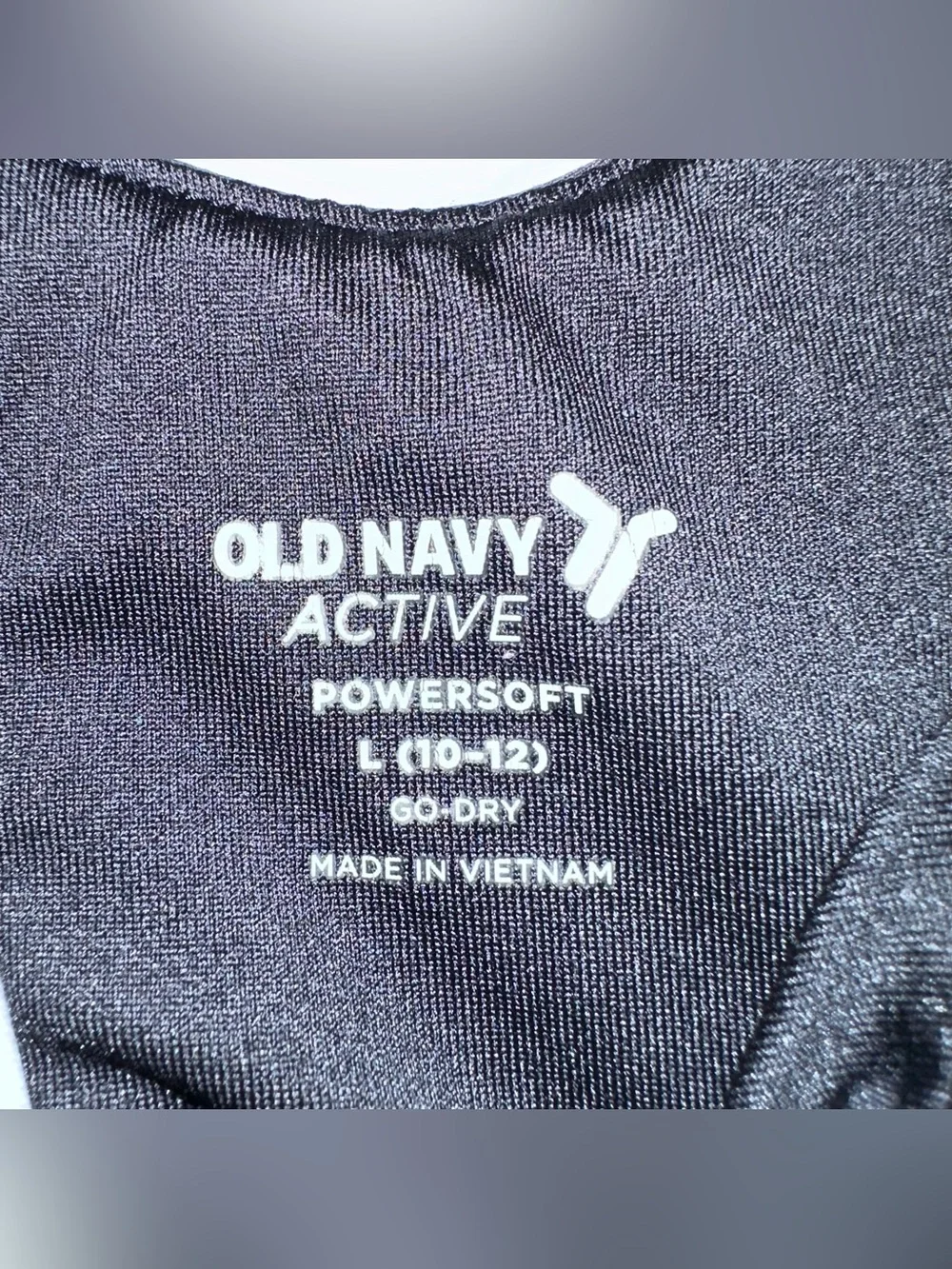 Old Navy girls Black Racerback Crop active Tank Top girls size L 10/12